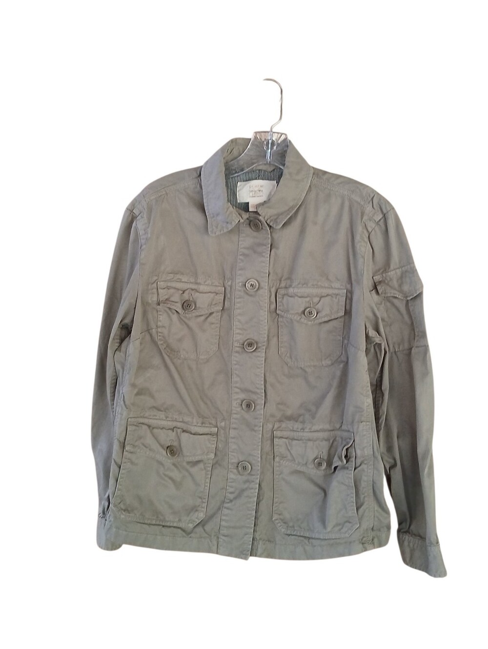 J. Crew Olive Classic Twill Chino Field Jacket Medium